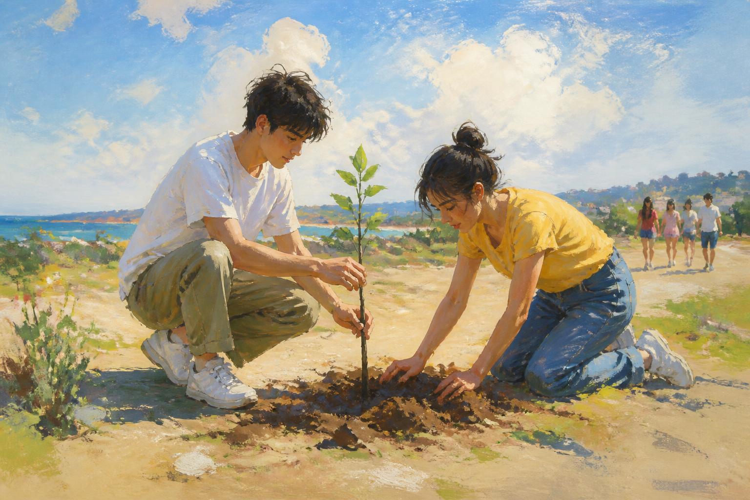Painterly scene for Who Benefits From Belief