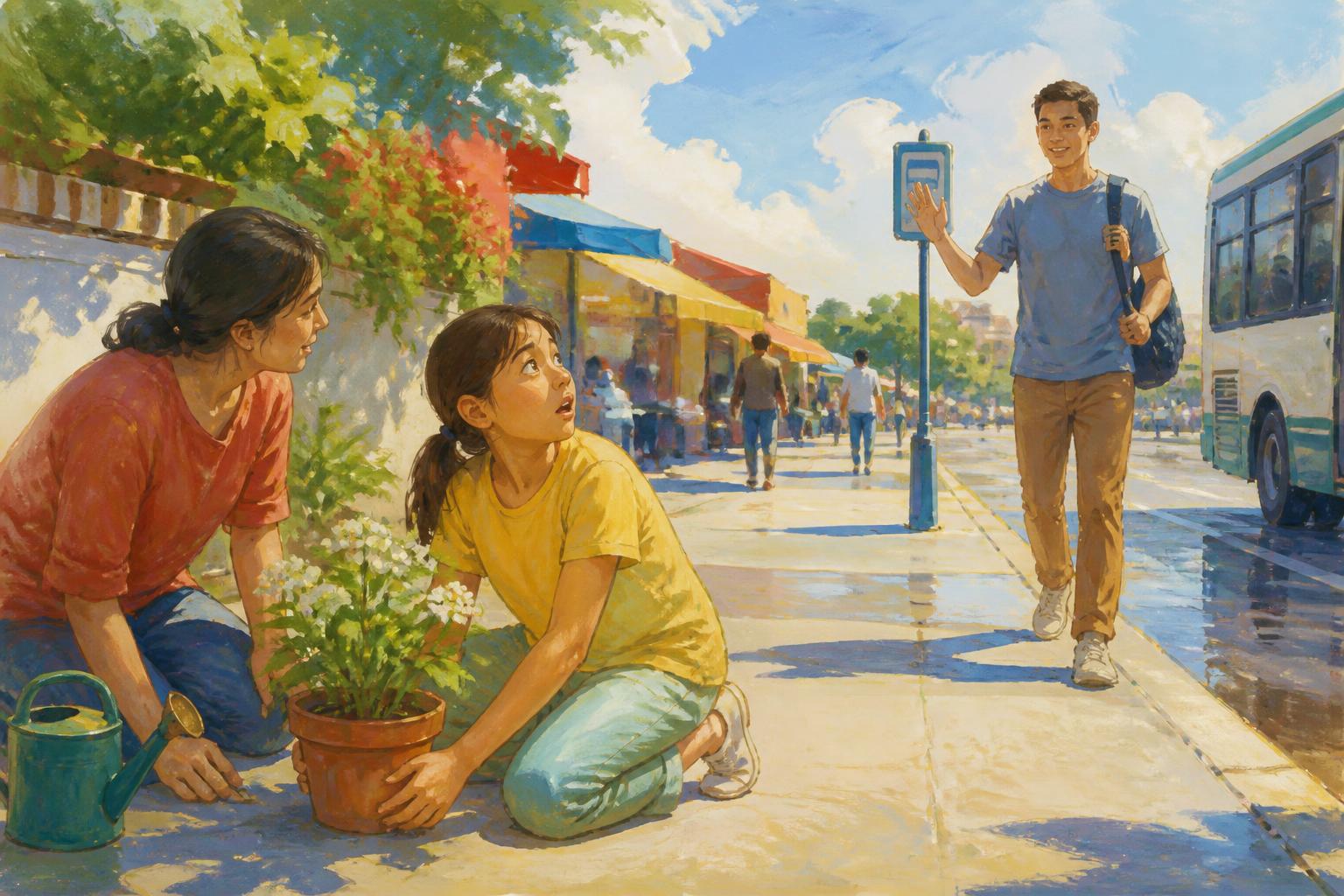 Painterly scene for When Love Must Listen