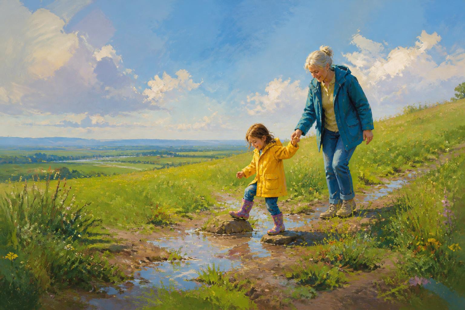 Painterly scene for A Simple Way Back