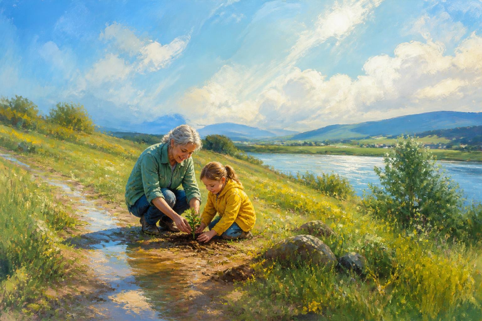 Painterly scene for Quiet Is Not the Final Word