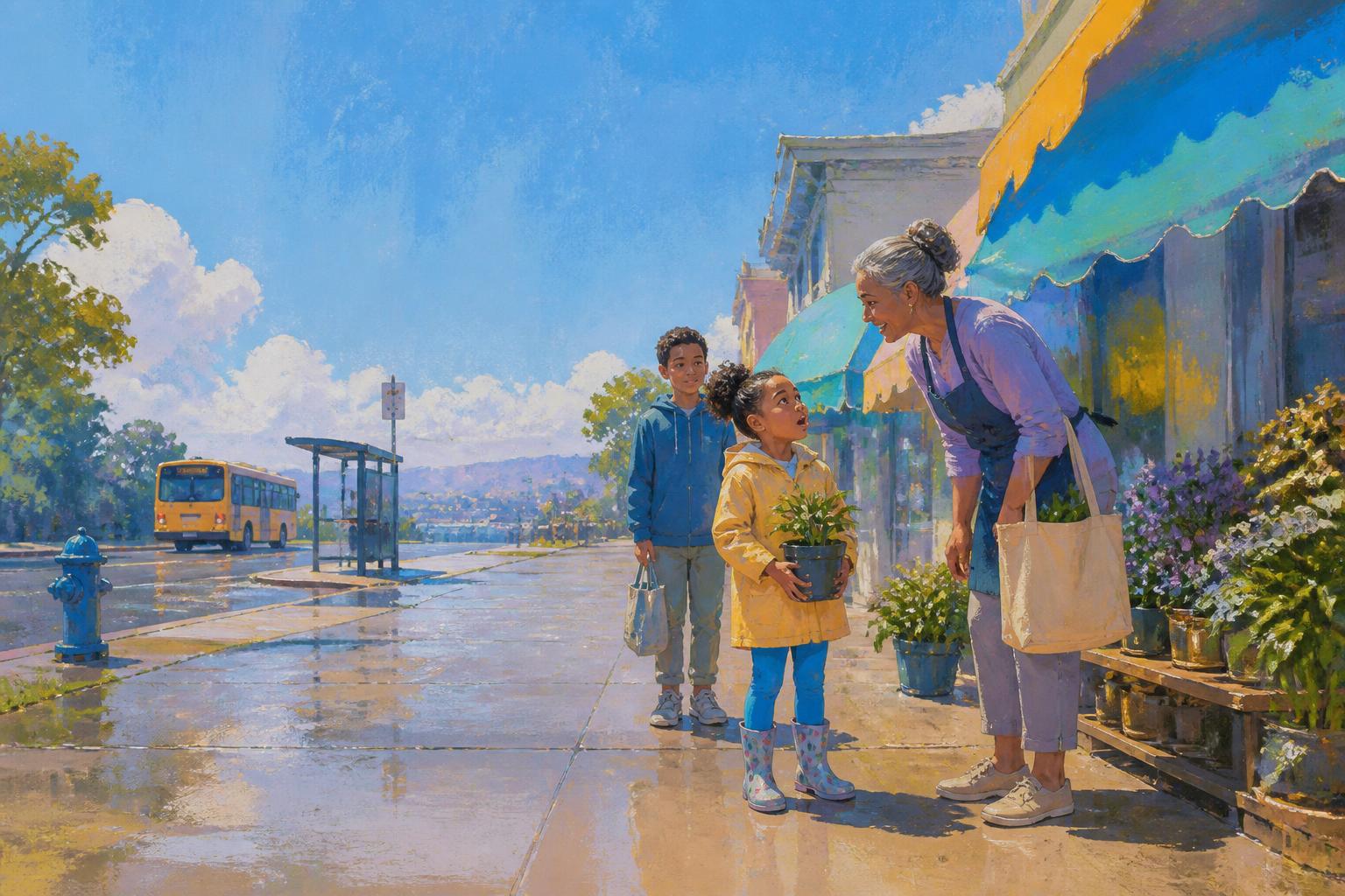 Painterly scene for Stay Correctable After Practice