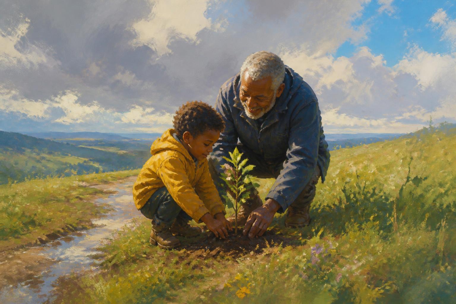 Painterly scene for When Correction Becomes Control