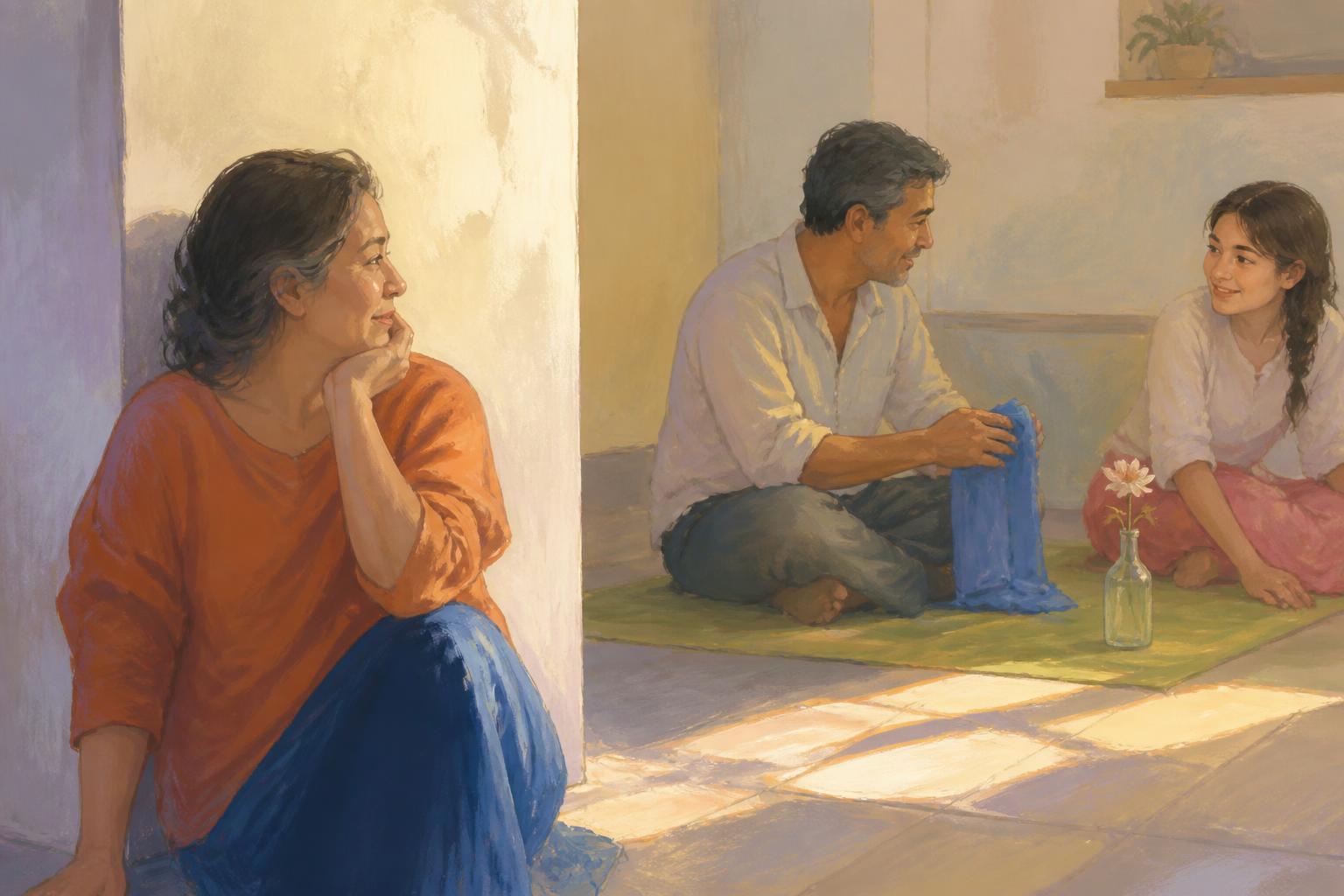 Painterly scene for When Care Needs Witnesses