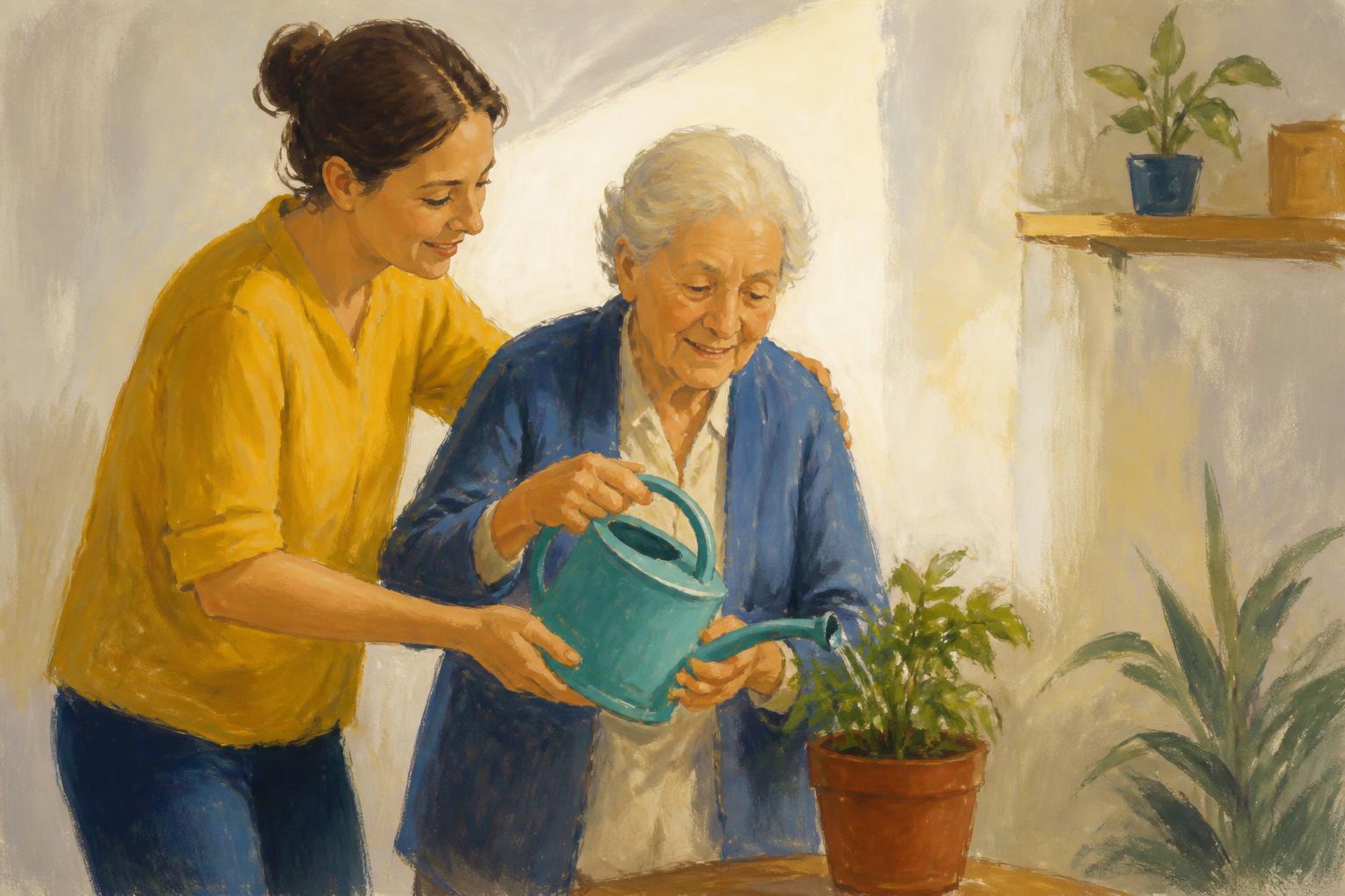 Painterly scene for When Words Lose Their Home