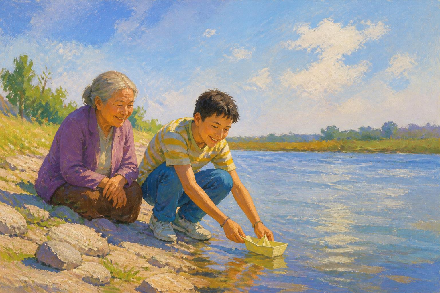 Painterly scene for Ask Before Mapping the Quiet