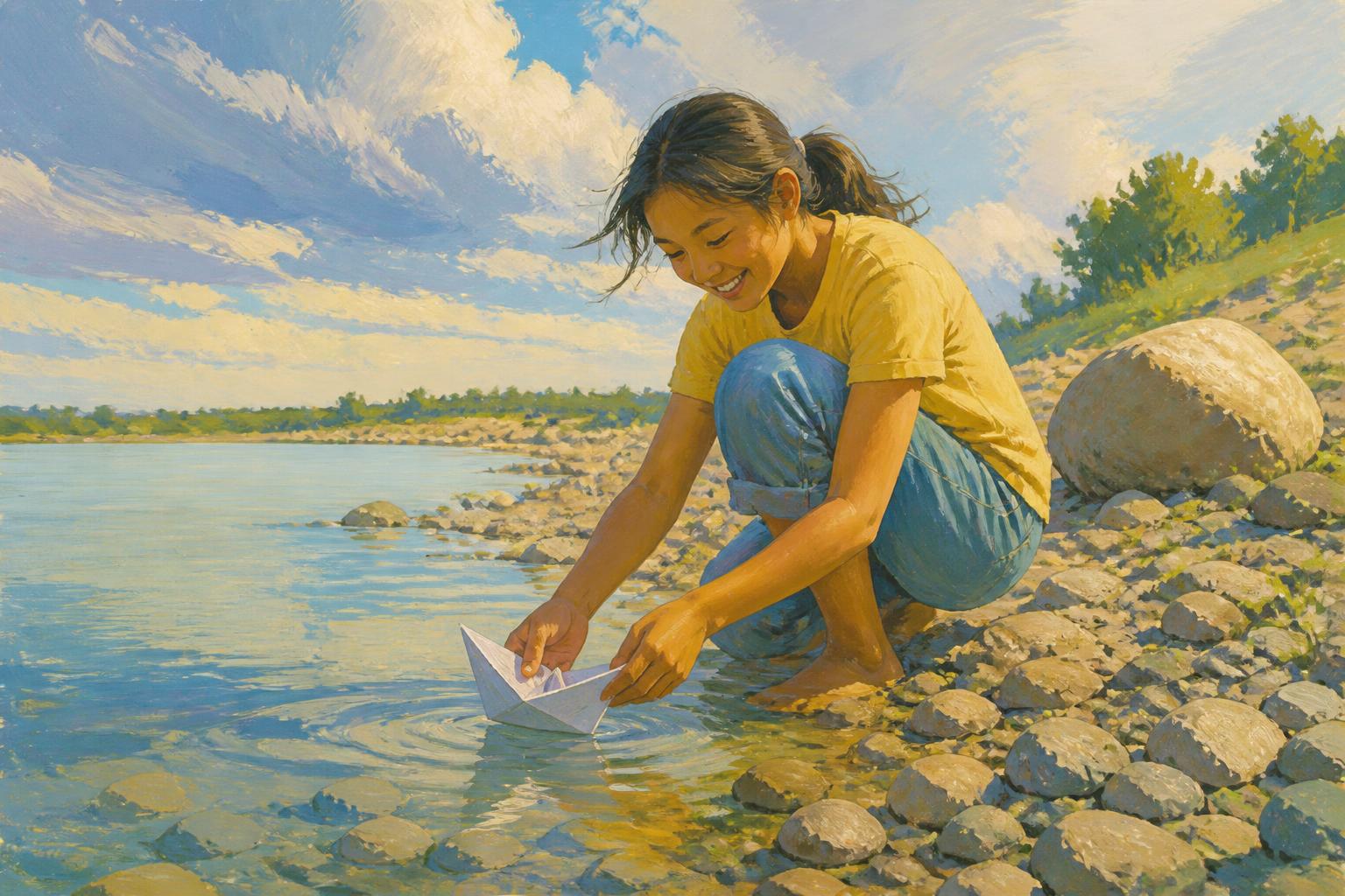 Painterly scene for Name Help Before It Is Needed
