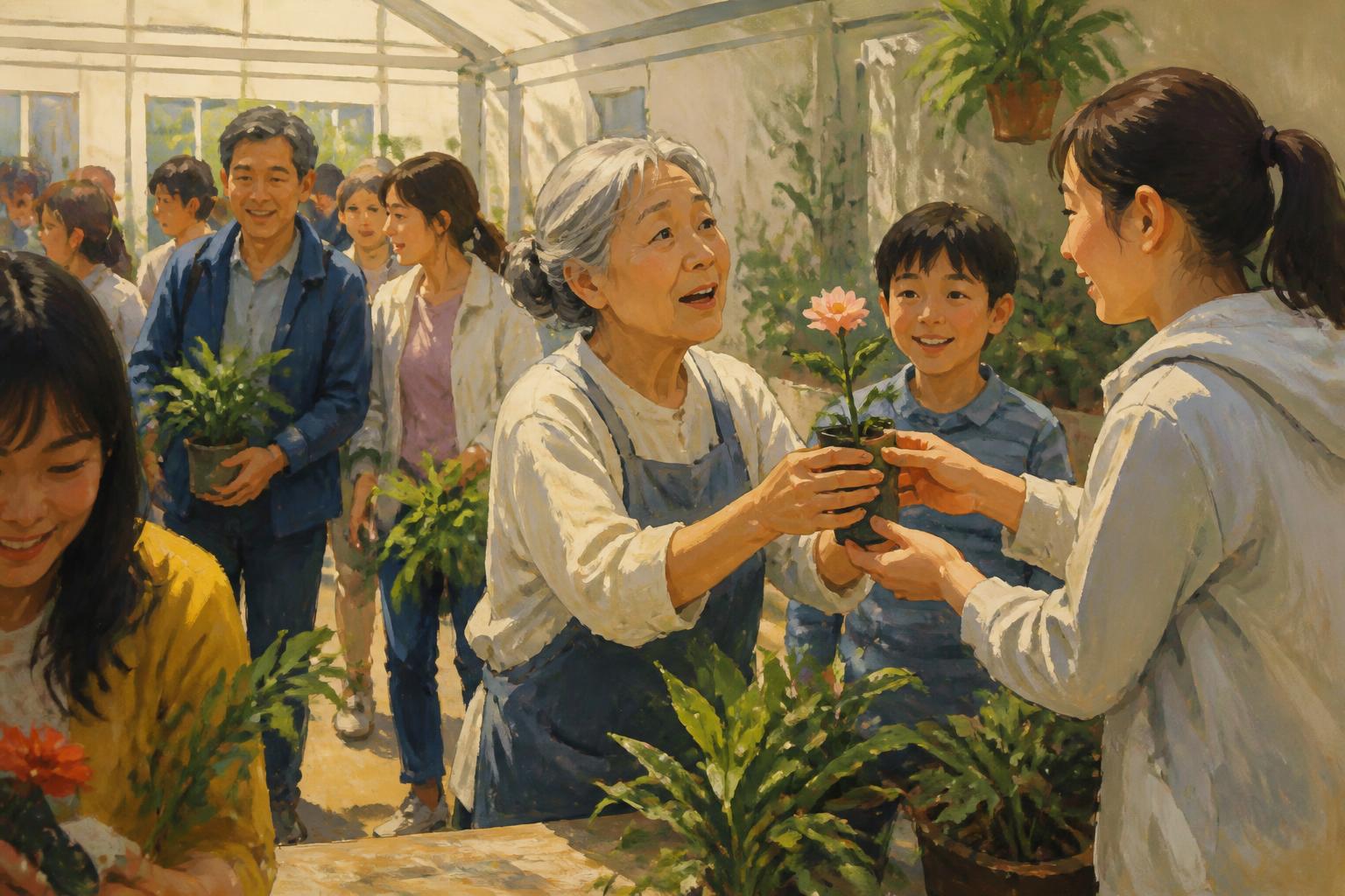 Painterly scene for Love Stays Near Enough to Learn