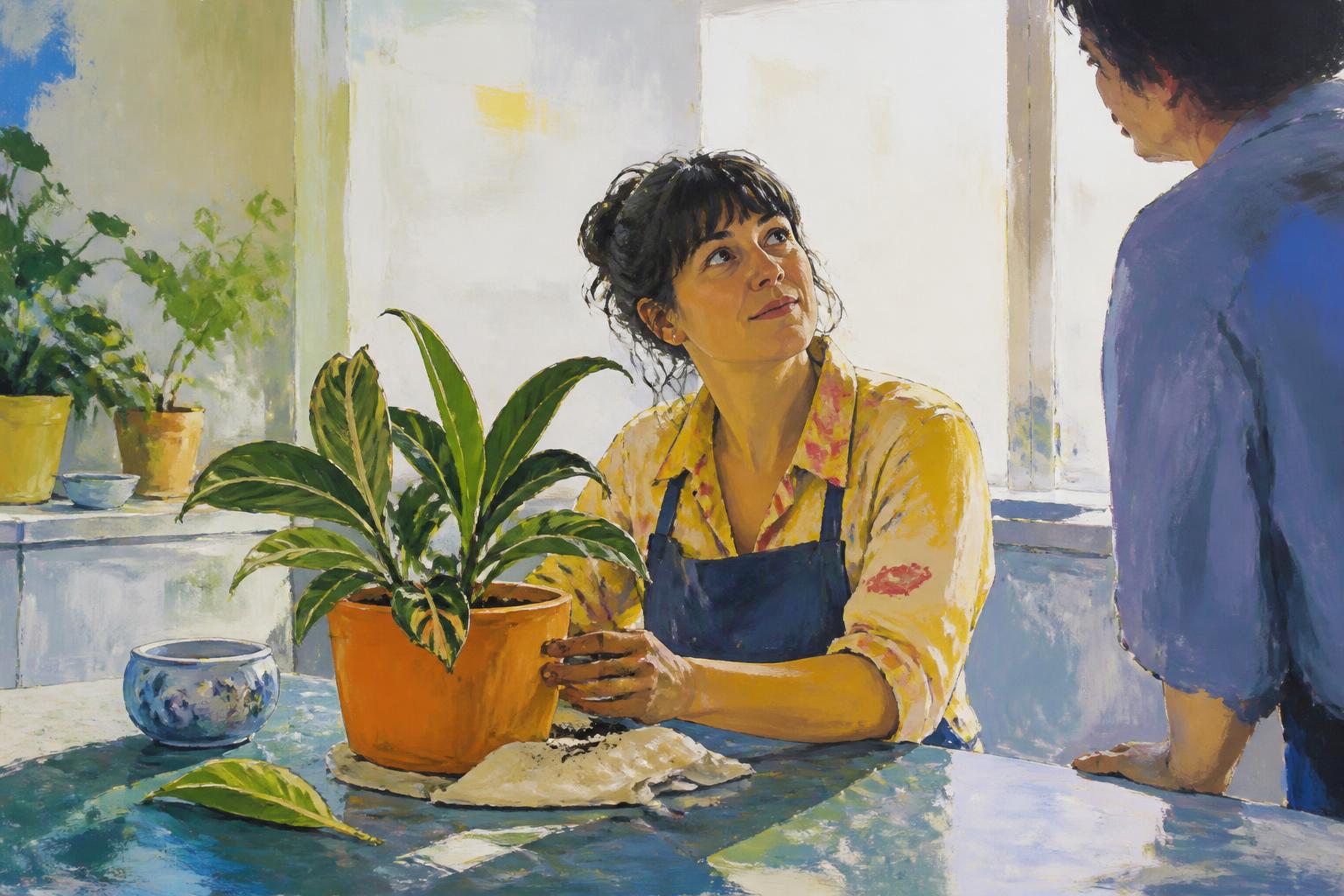 Painterly scene for Rest Where You Can Be Corrected