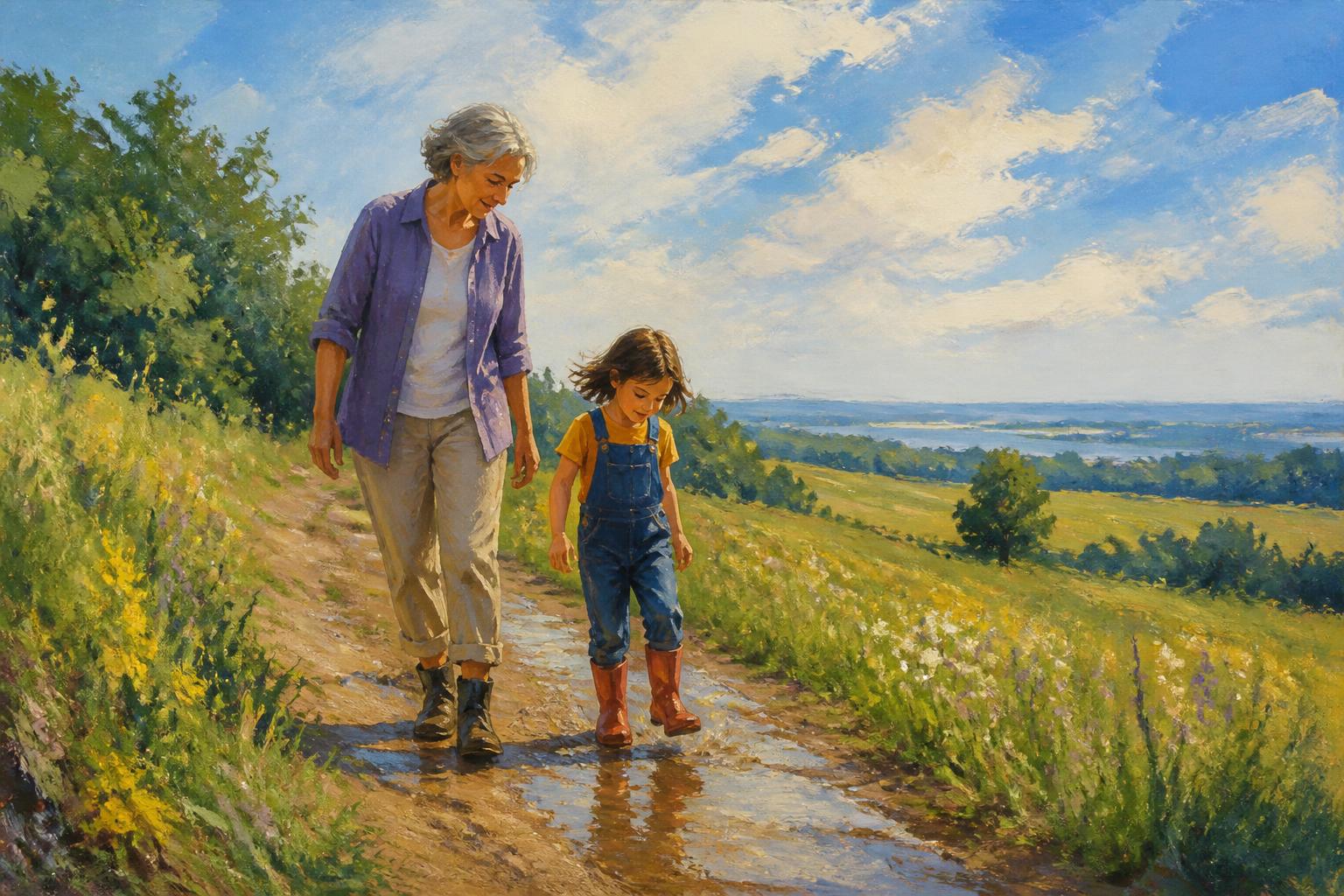 Painterly scene for One Quiet, Two Repairs