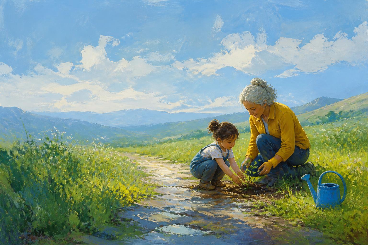 Painterly scene for Know When to Set It Down