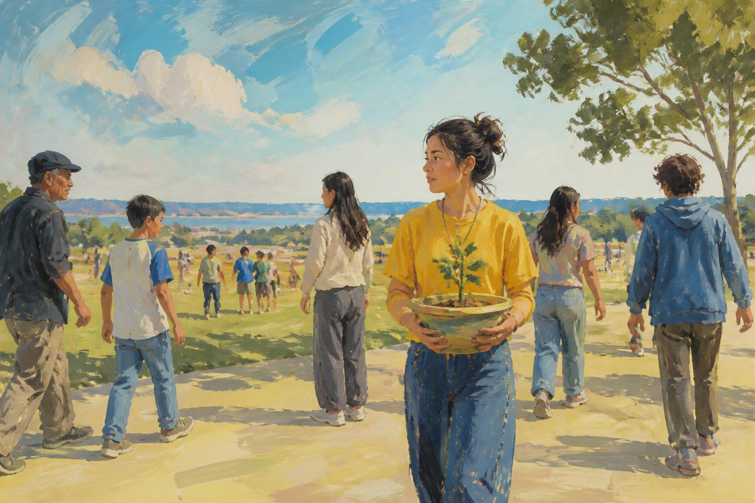 Painterly scene for Test The Sentence After Silence