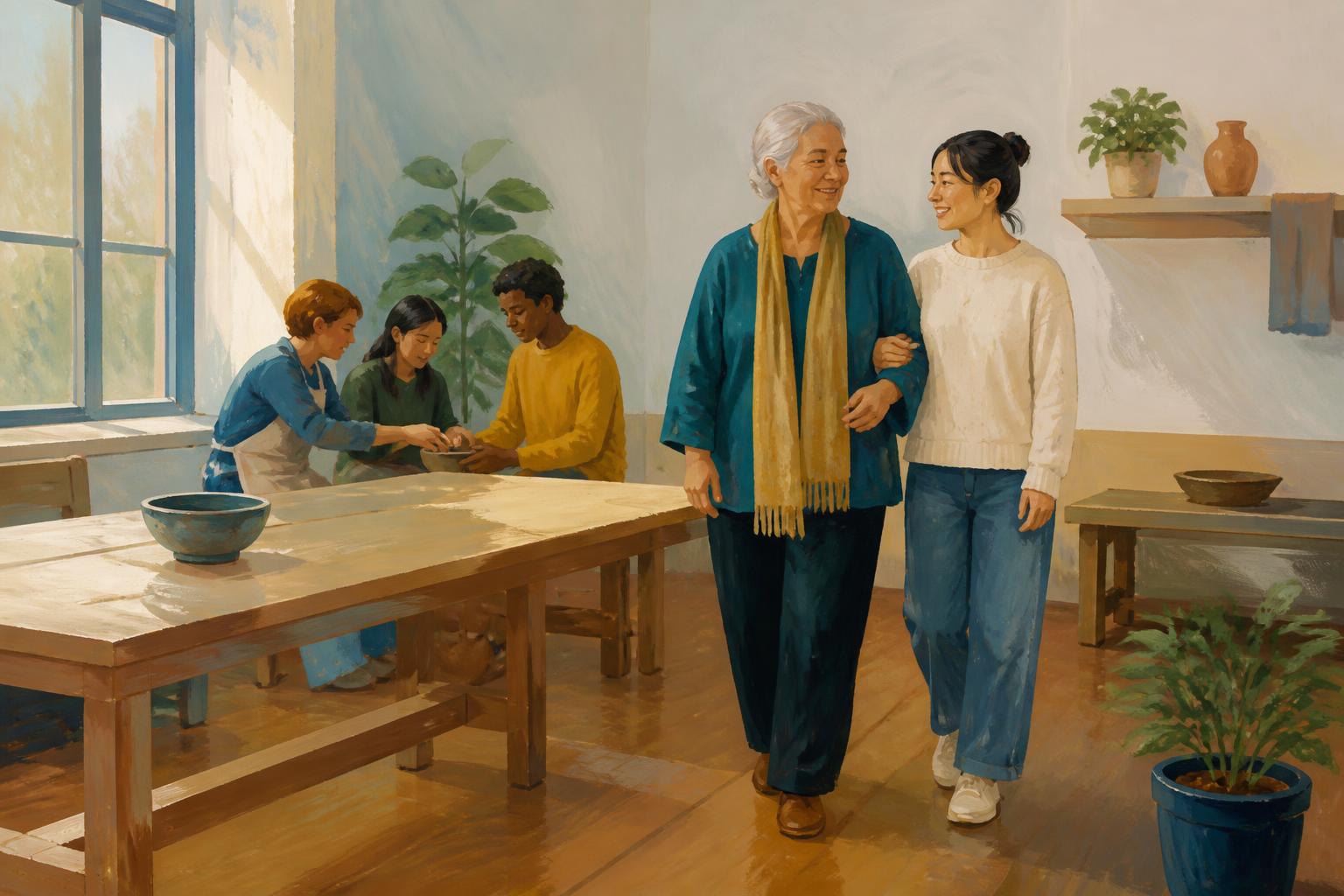 Painterly scene for After Insight, Stay Answerable