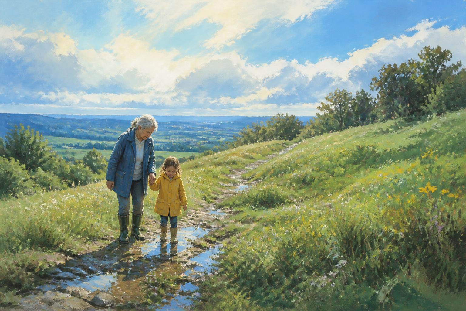 Painterly scene for Contact Before Source History