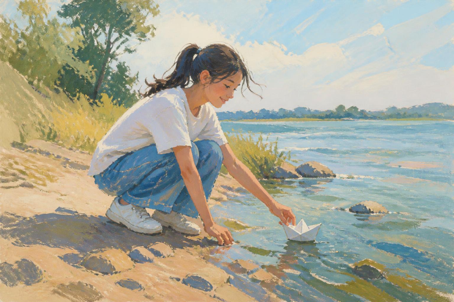 Painterly scene for When Quiet Comes