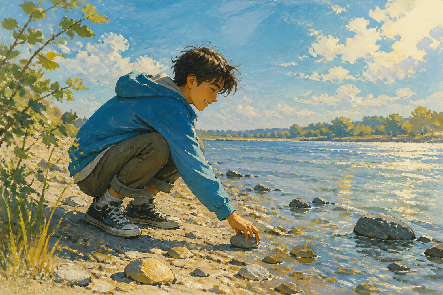 Painterly scene for Let Life Answer Back