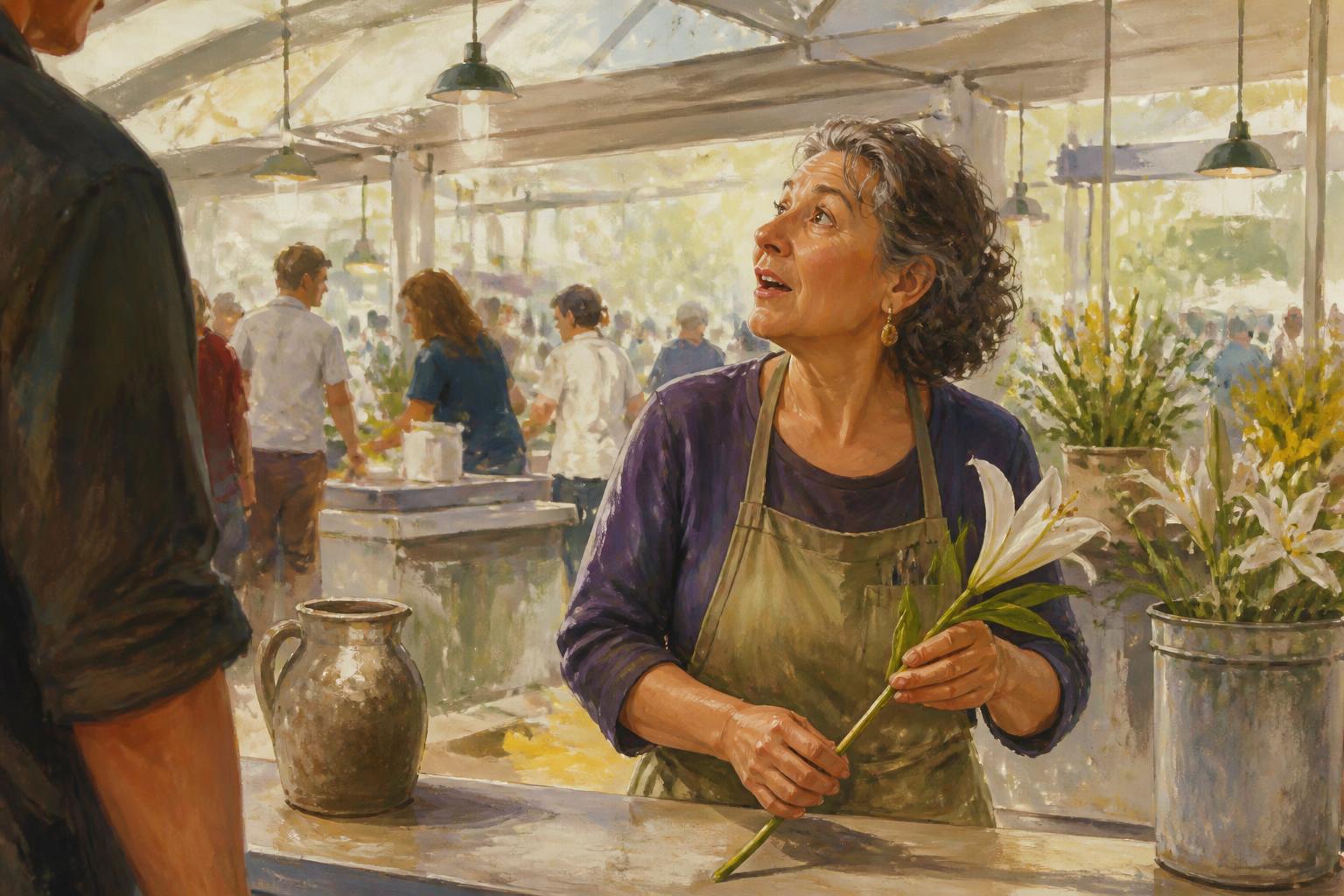 Painterly scene for Name What Ended Then Name What Carries It