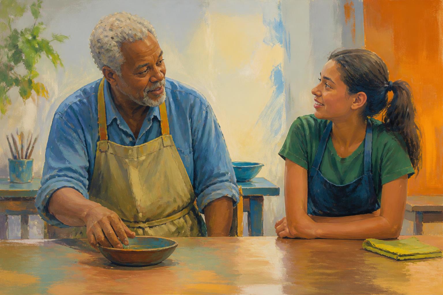 Painterly scene for Stop Testing Every Silence