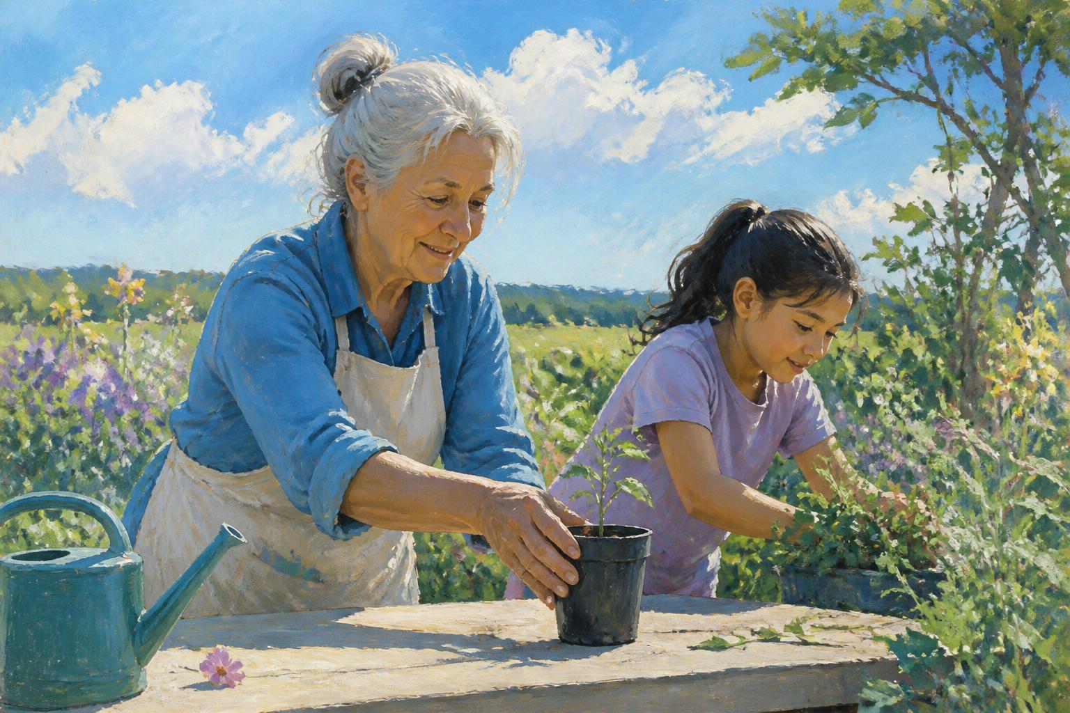 Painterly scene for When Silence Gives No Answer