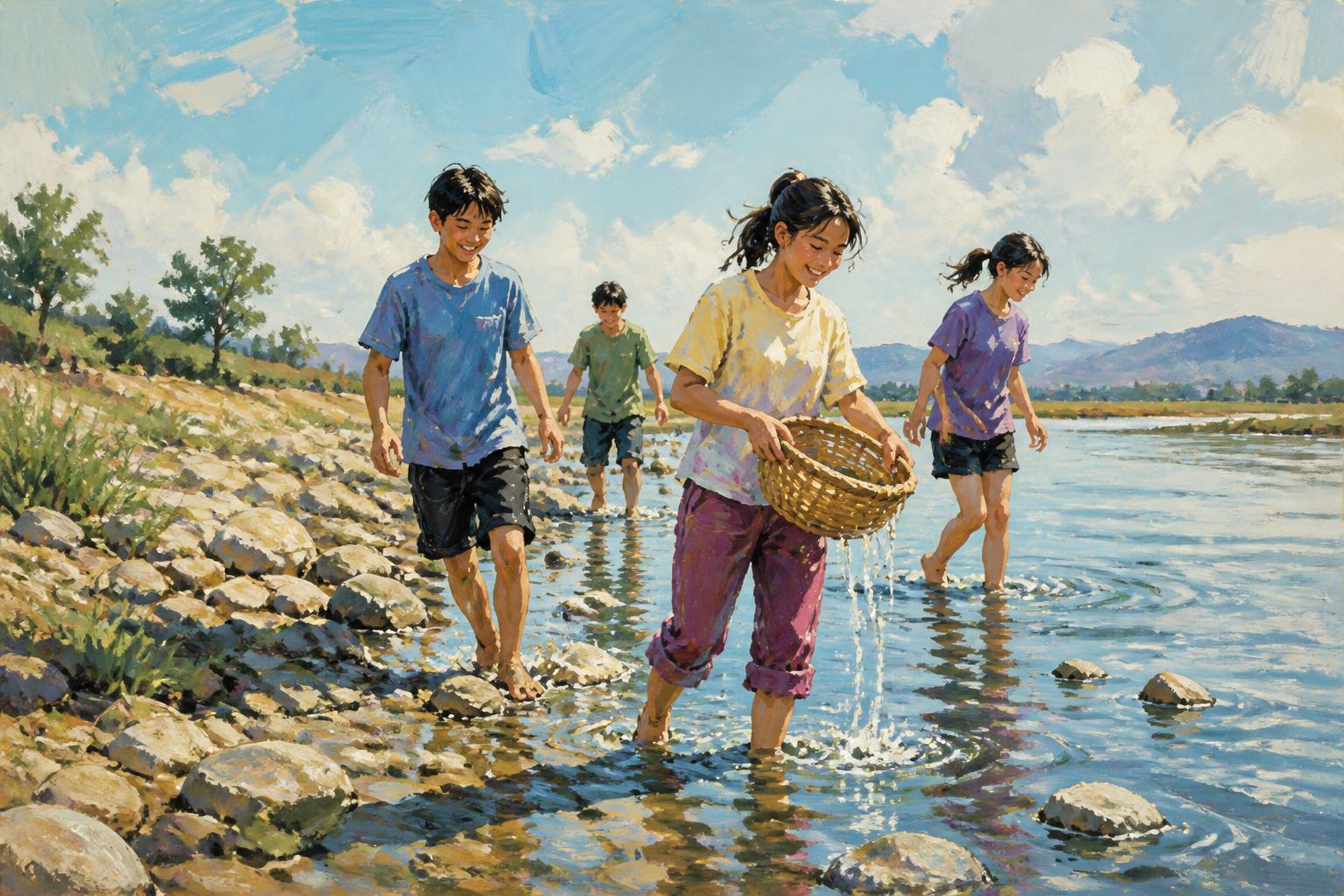 Painterly scene for Borrowed Sentences Need Corrective Presence.