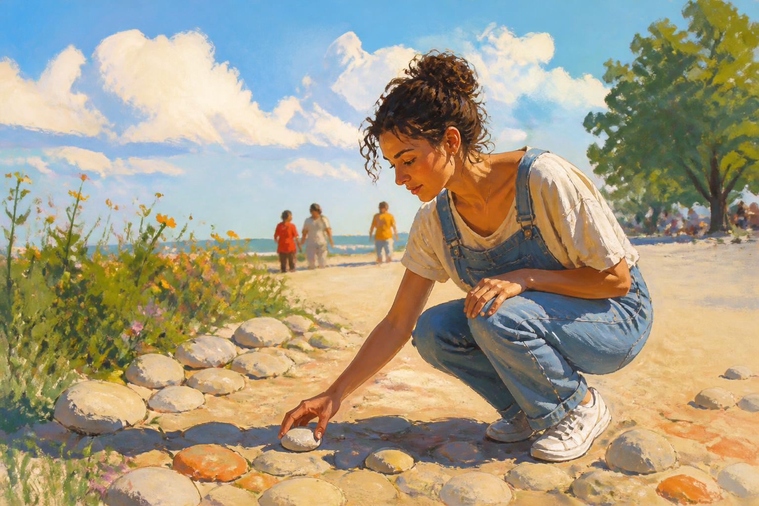 Painterly scene for A Day Without New Claims