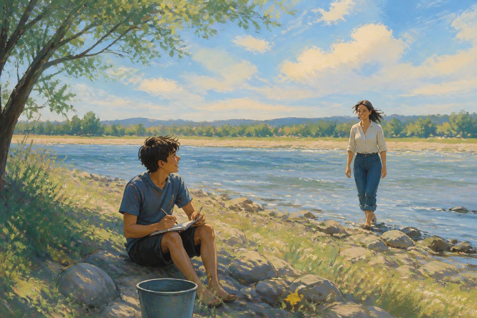 Painterly scene for When Nothing Was Ready