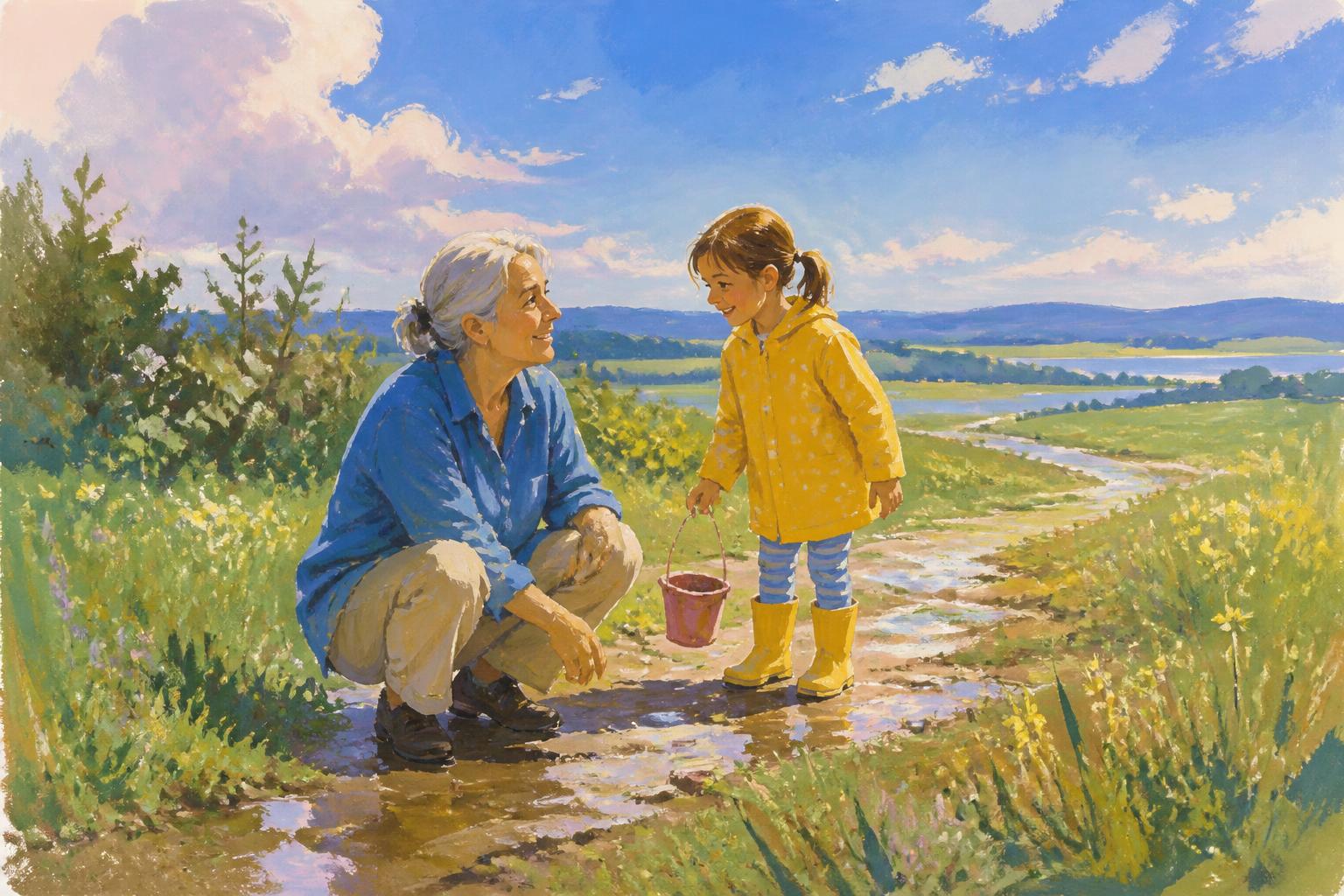 Painterly scene for When Review Was the Work