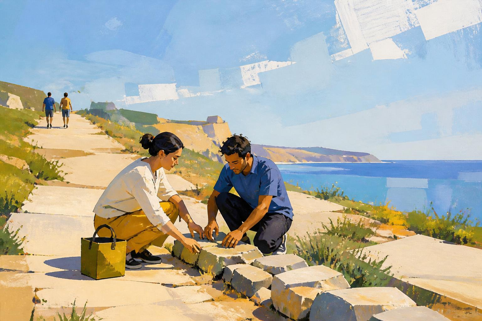 Painterly scene for Call ordinary help ordinary before calling it spiritual.