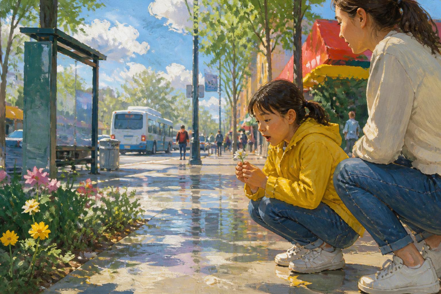 Painterly scene for A correction should return you to care, not keep you checking.