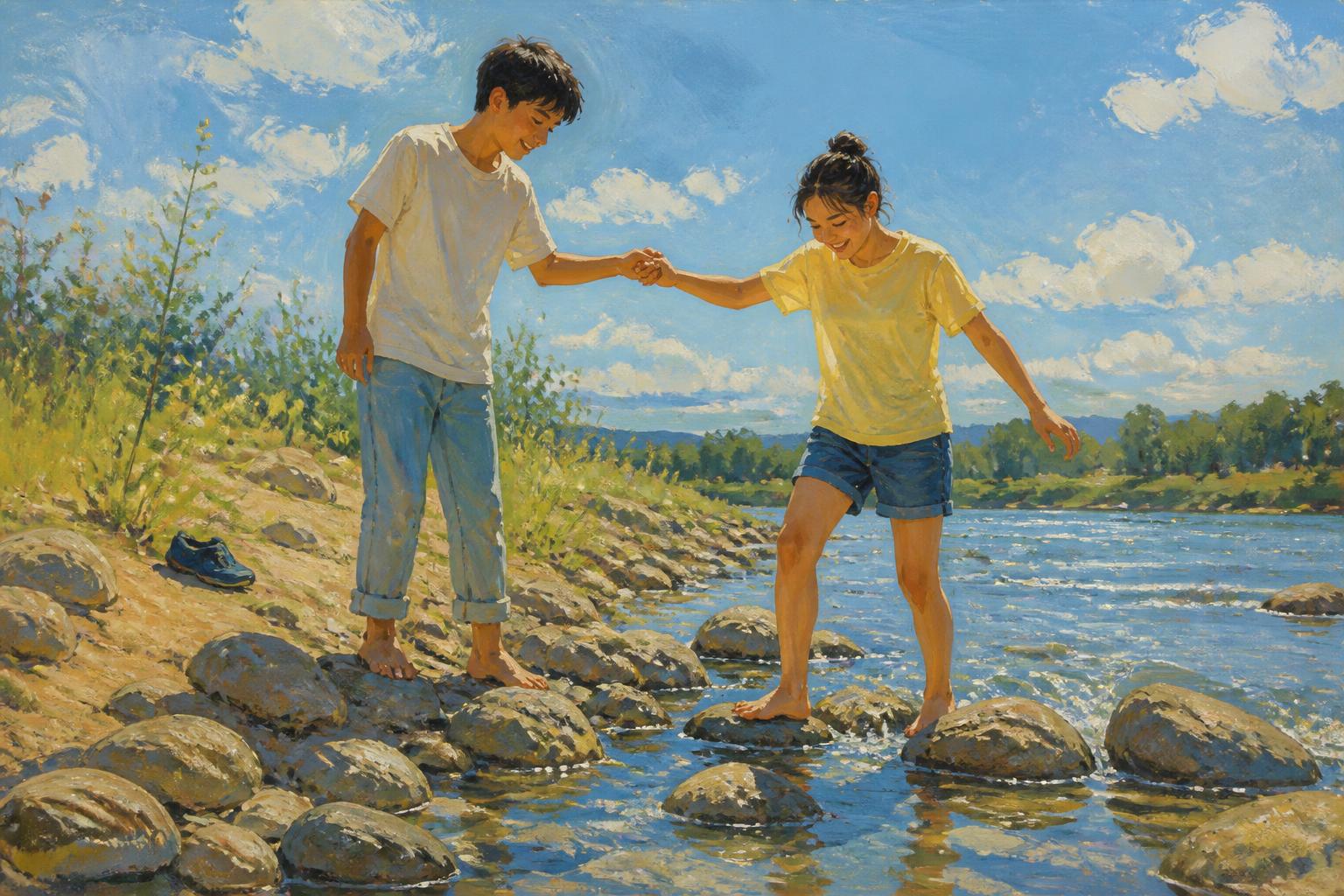 Painterly scene for Call ordinary help ordinary before calling it spiritual.