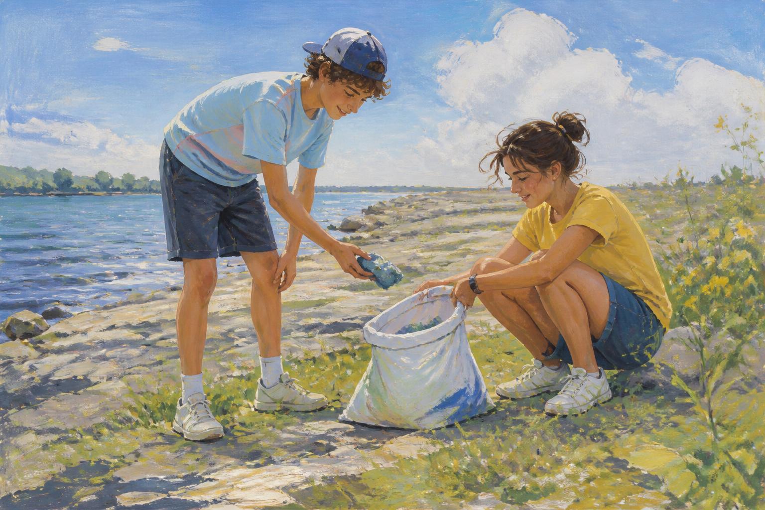 Painterly scene for Let one thing outside your private mind answer the insight.