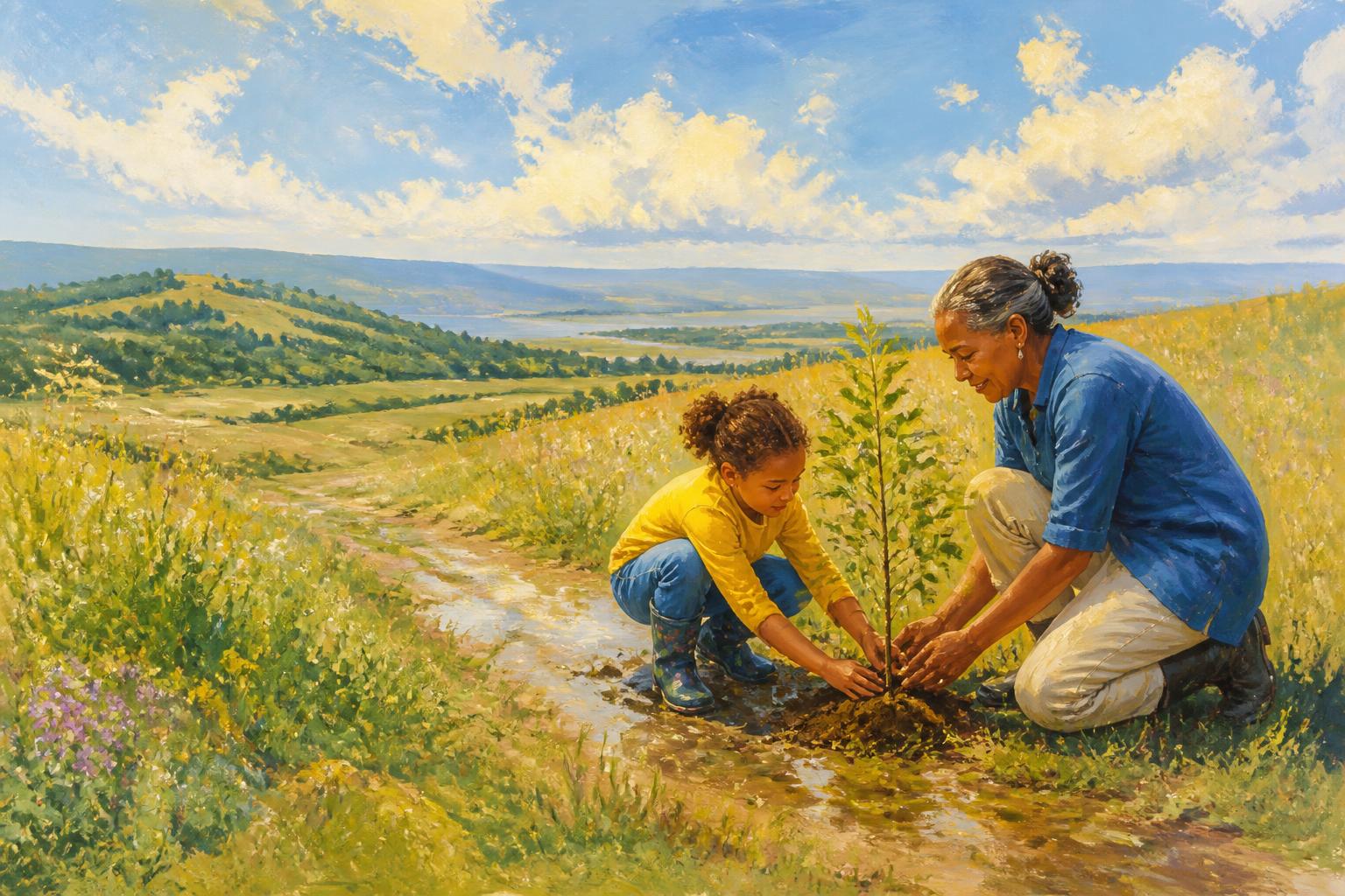 Painterly scene for Do not trust a quiet that no one can correct.
