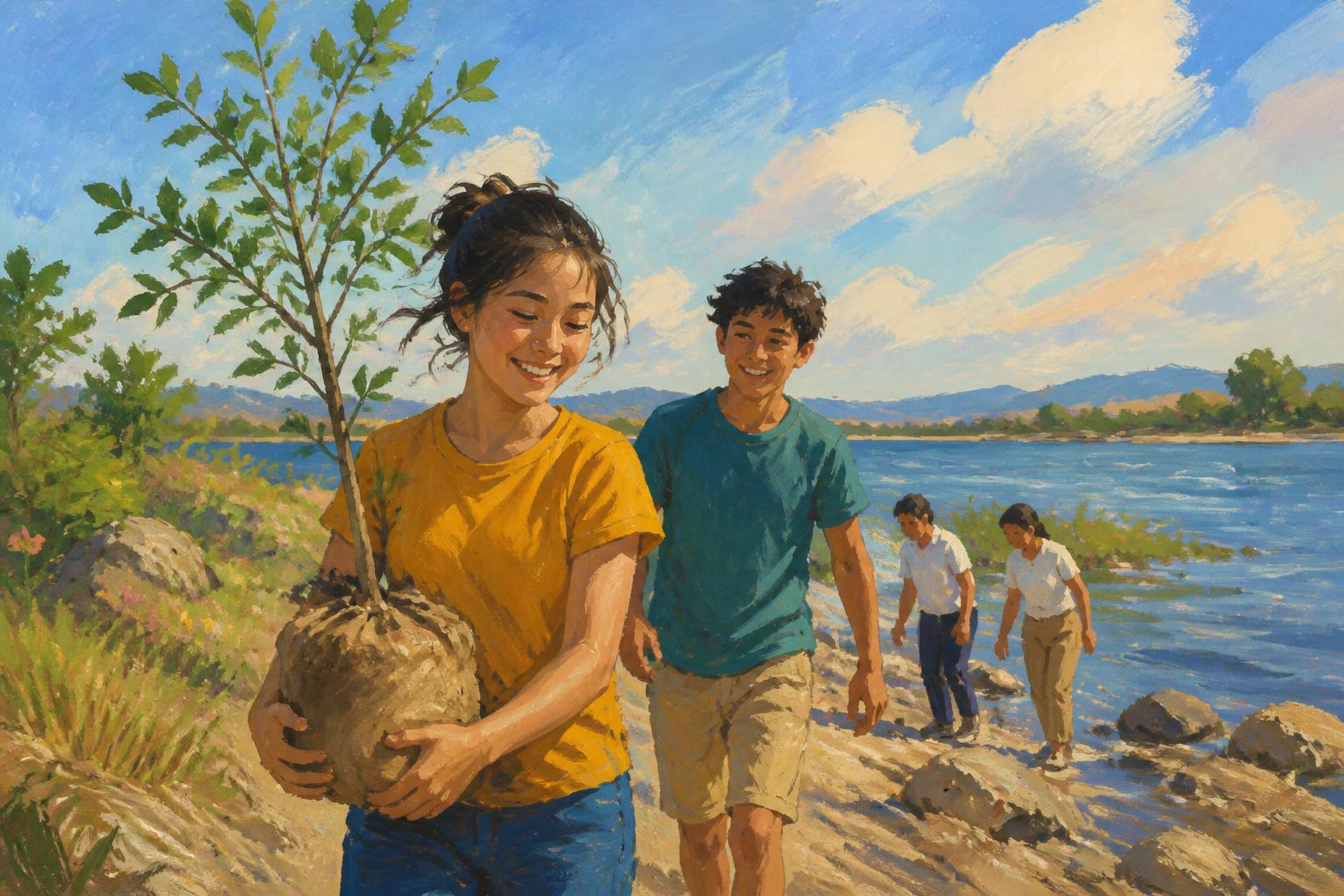 Painterly scene for Where the quiet goes is interesting; what you do next is what helps.