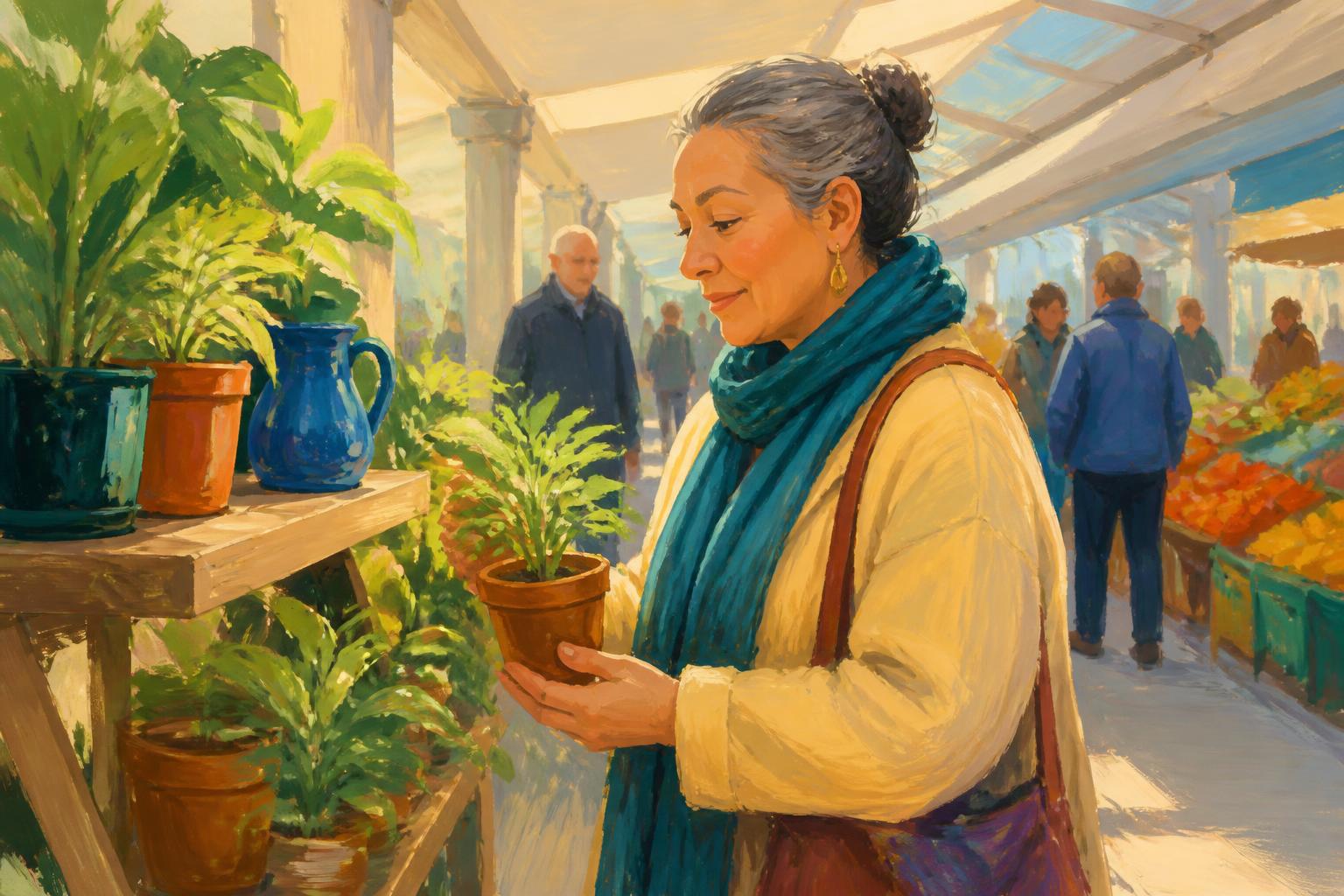 Painterly scene for Some questions open care. Some only tighten the grip.