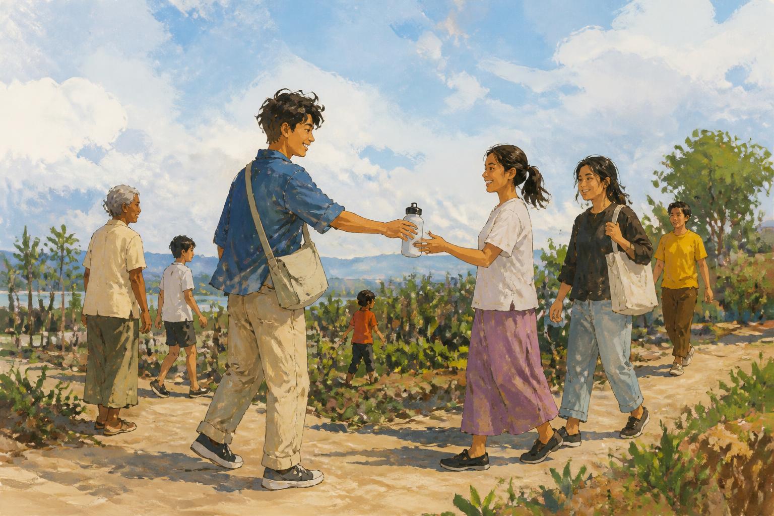 Painterly scene for Do not turn no place into no guide.