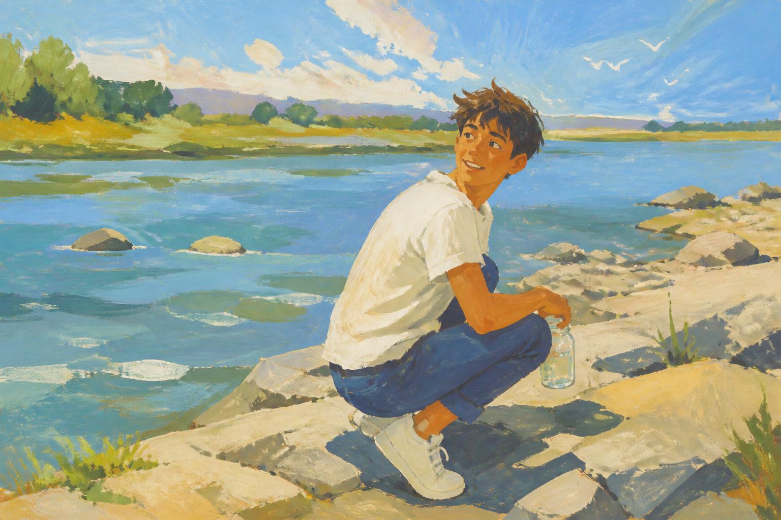 Painterly scene for A way of checking is unfinished until it can tell you when to stop and what would prove it wrong.
