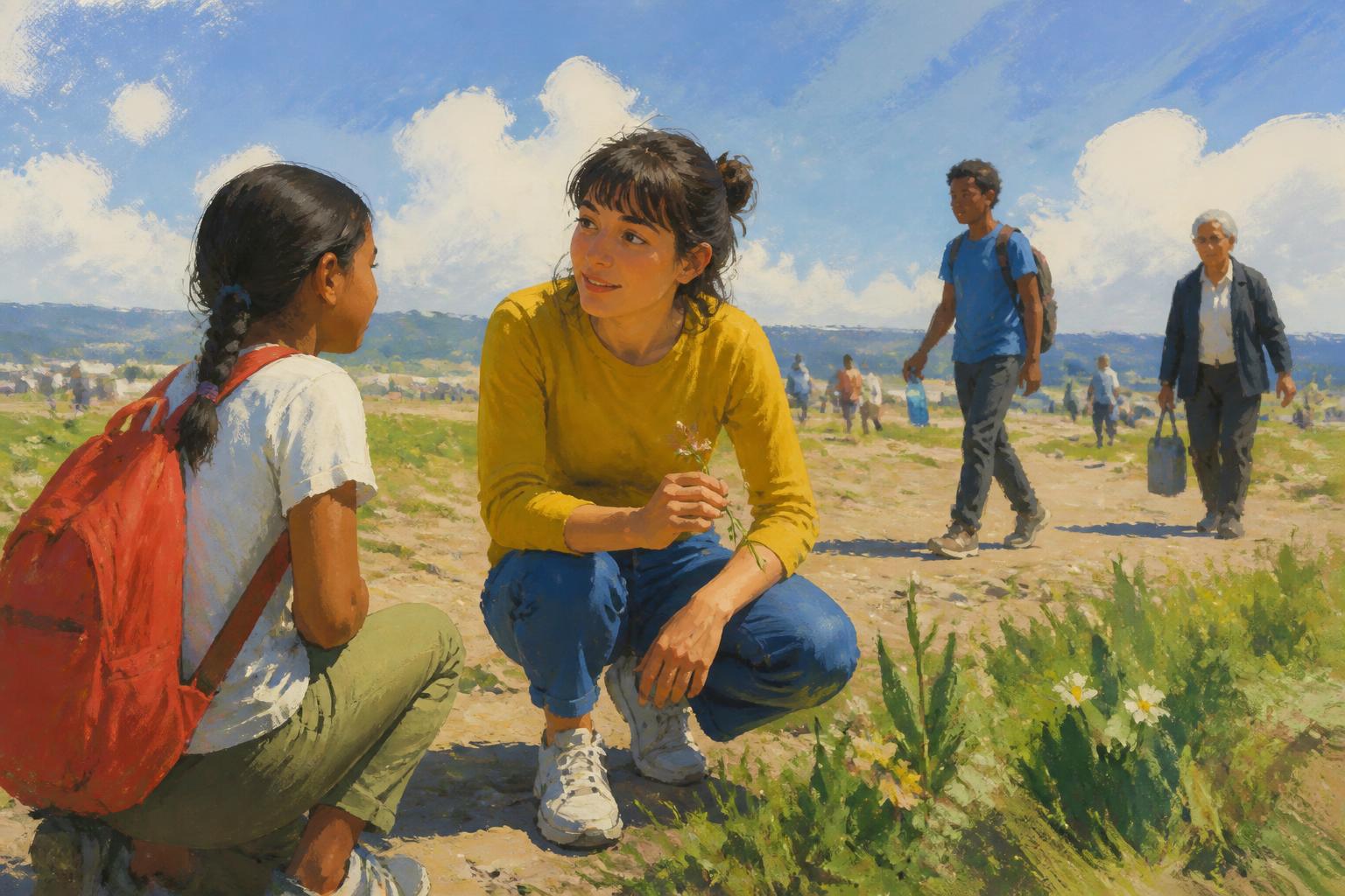 Painterly scene for Trust love by the correction it can bear.