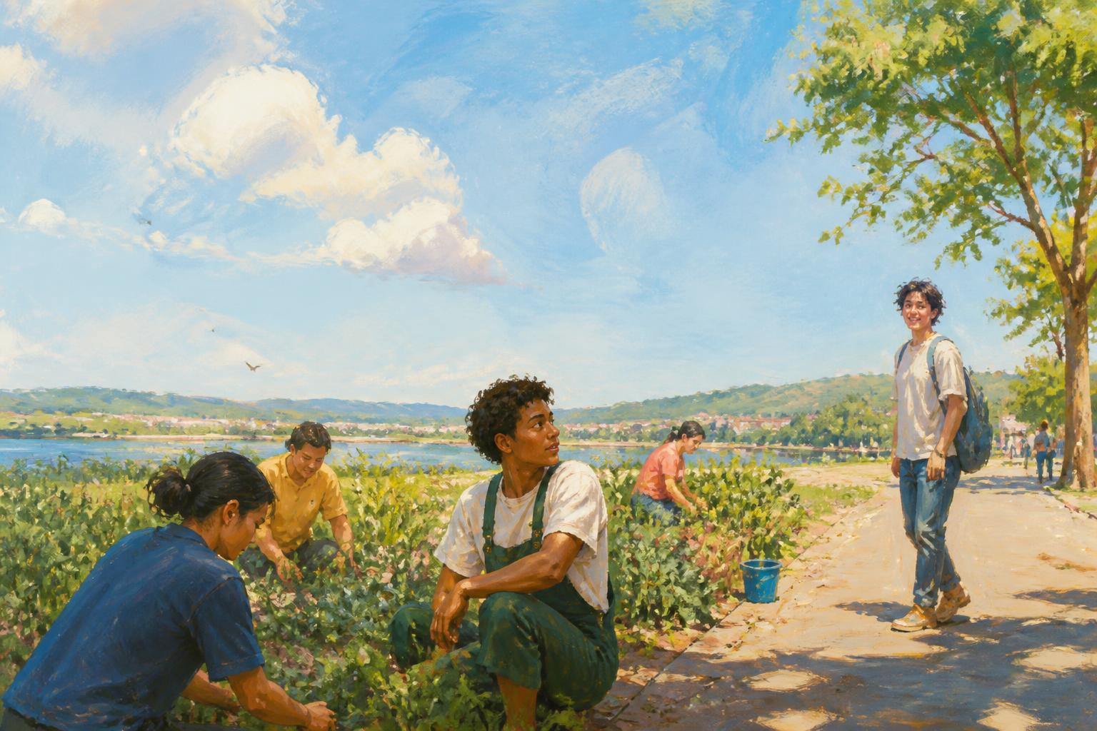 Painterly scene for Do not become the only judge of what helped you.