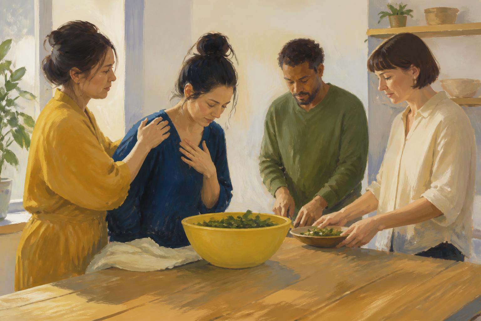 Painterly scene for Do not let a spiritual question become another way to measure yourself.