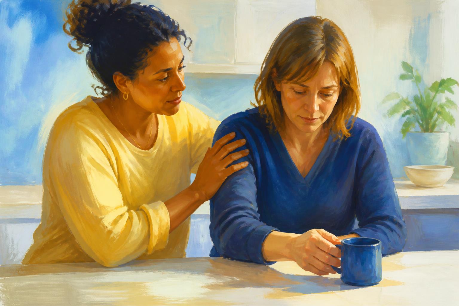 Painterly scene for After a strong quiet, return to what can correct you before you decide what it means.