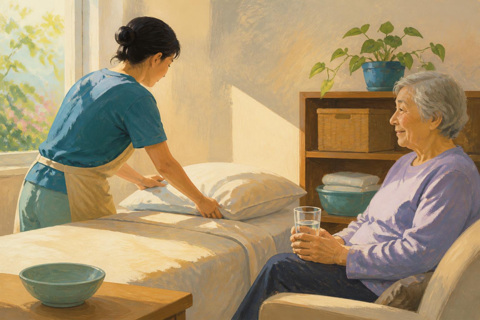 Painterly scene for Before you name a change, name what it returns you to.